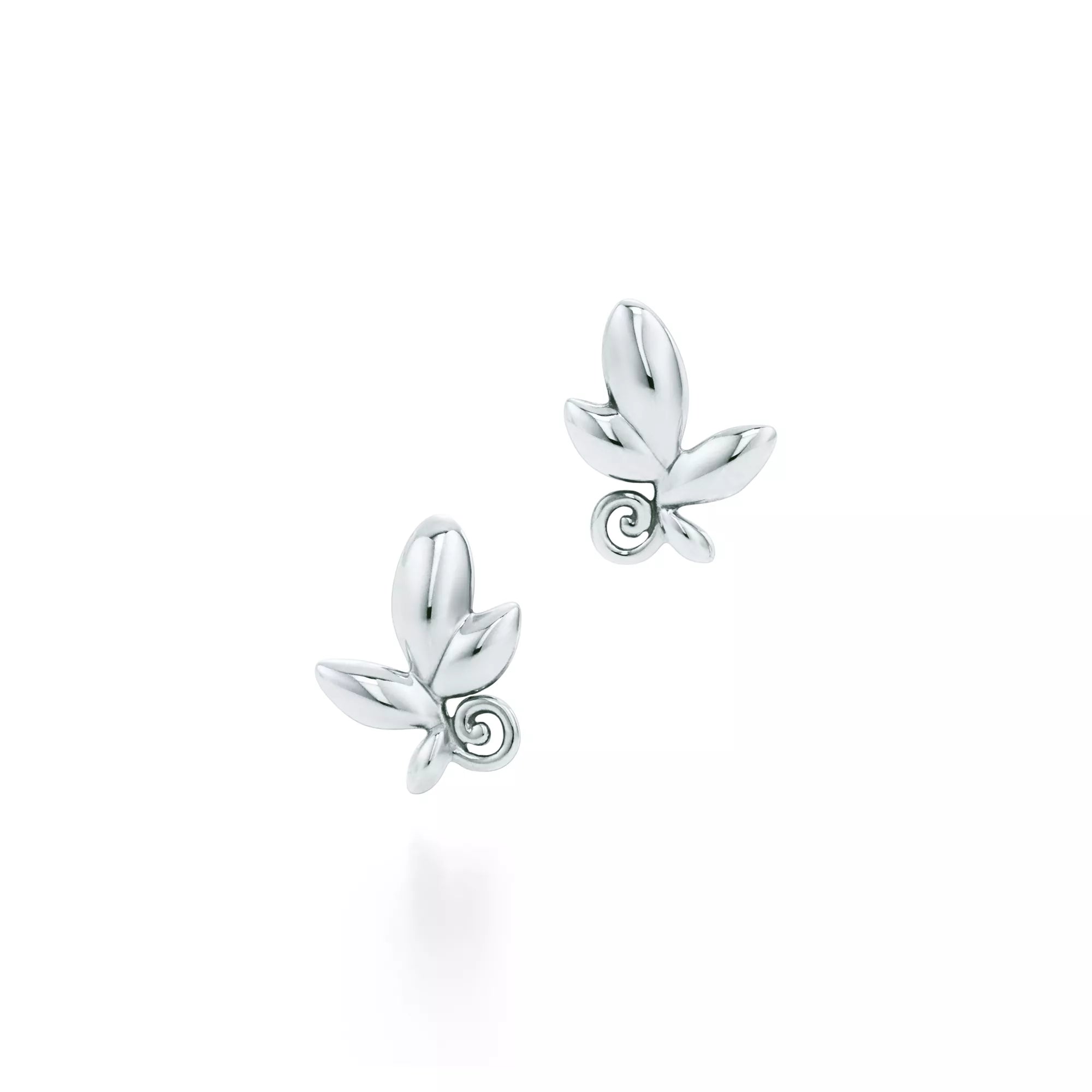 Carave Paris Botanical Swirl Leaf Stud Earrings