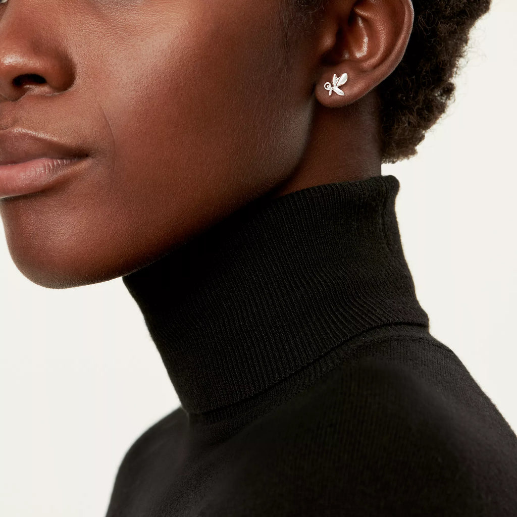 Carave Paris Botanical Swirl Leaf Stud Earrings