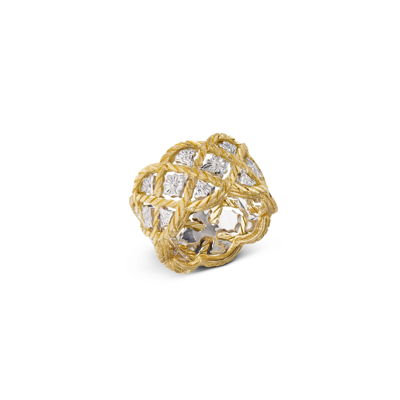 Carave Paris Braided Lattice Diamond Band Ring