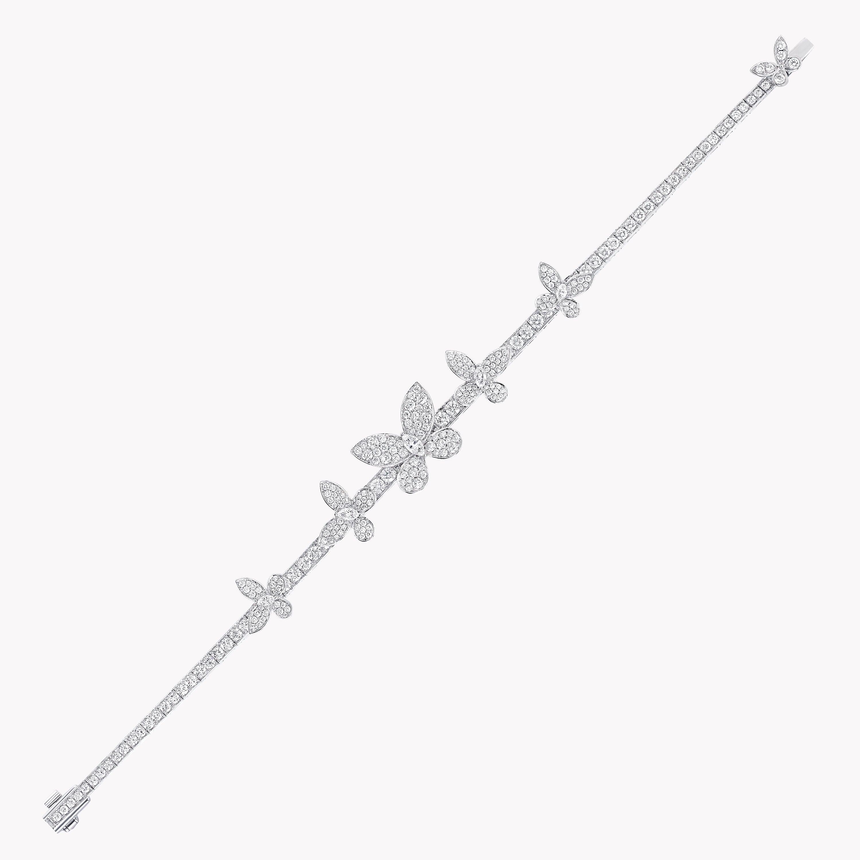 Carave Paris Butterfly Diamond Bangle White Gold