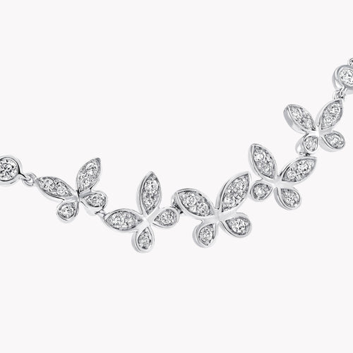 Carave Paris Butterfly Diamond Cluster Necklace