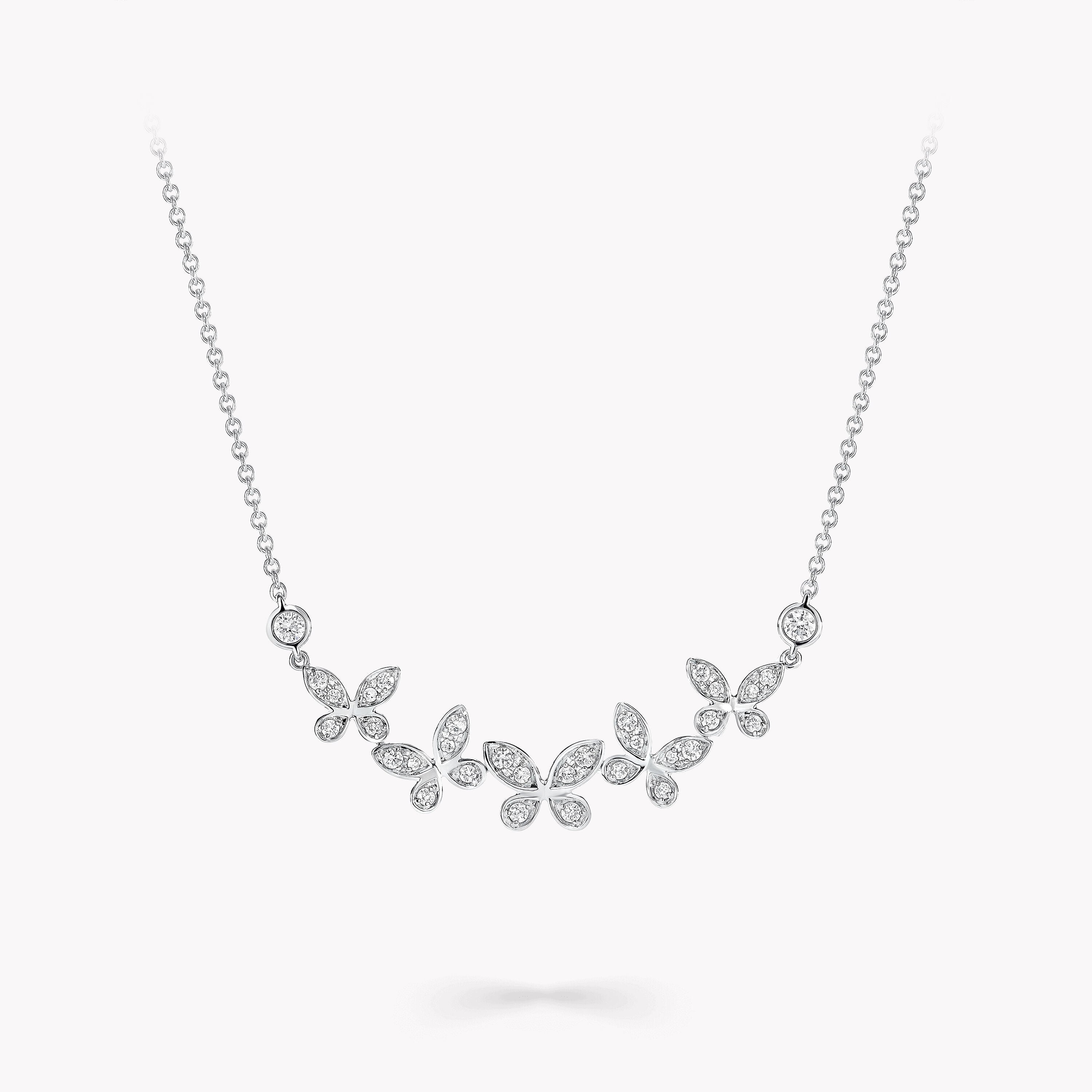 Carave Paris Butterfly Diamond Cluster Necklace