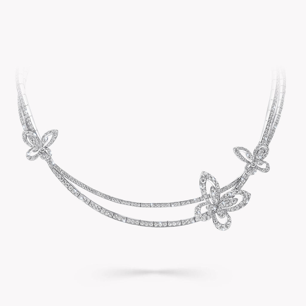 Carave Paris Butterfly Diamond Double Collar Necklace