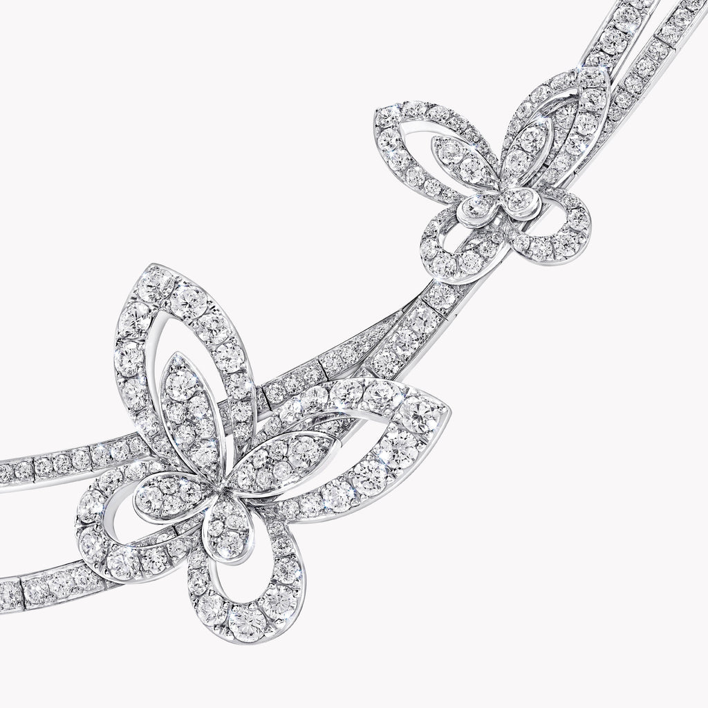 Carave Paris Butterfly Diamond Double Collar Necklace