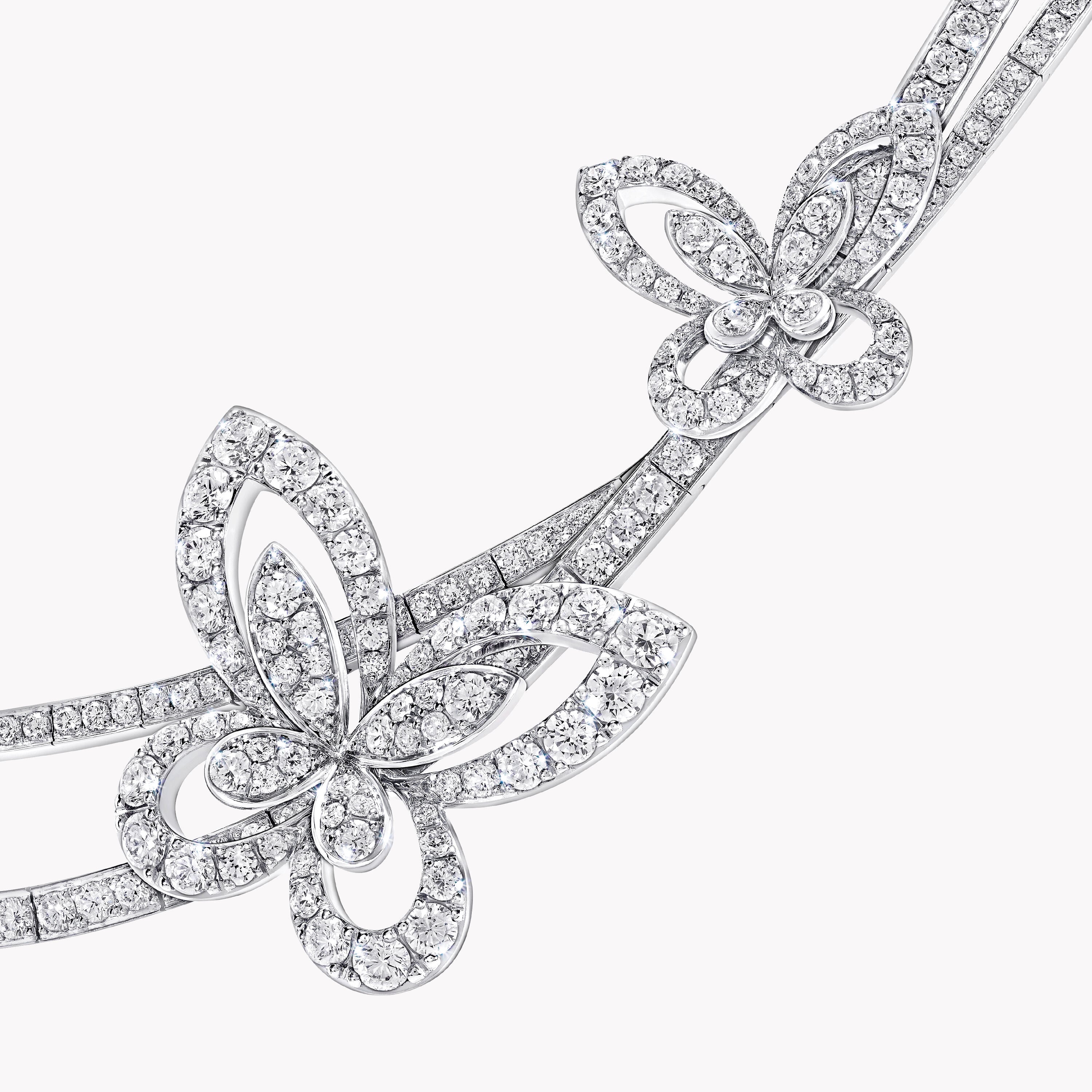 Carave Paris Butterfly Diamond Double Collar Necklace