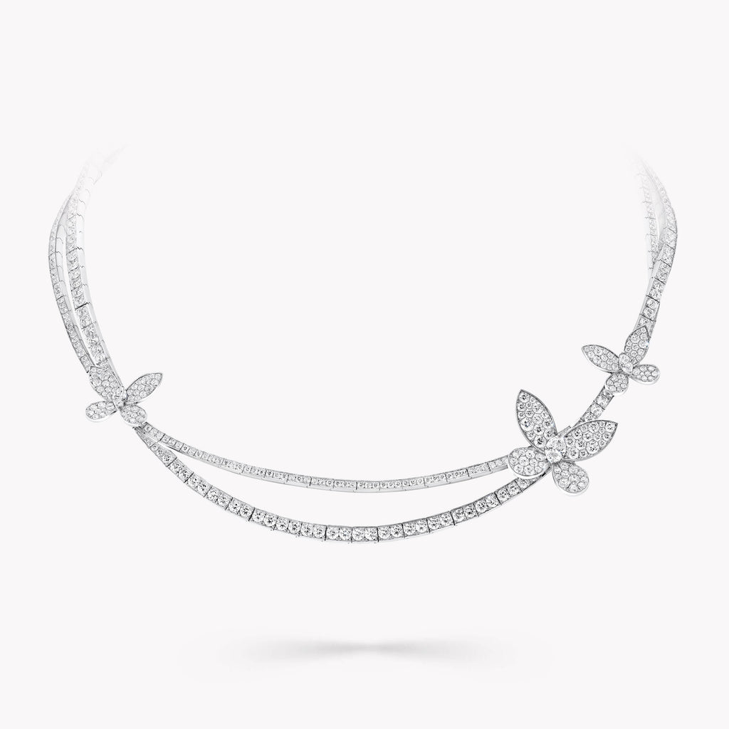 Carave Paris Butterfly Diamond Double Layer Collar Necklace