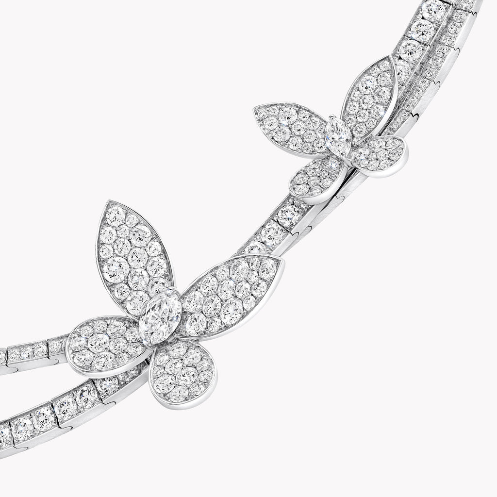 Carave Paris Butterfly Diamond Double Layer Collar Necklace