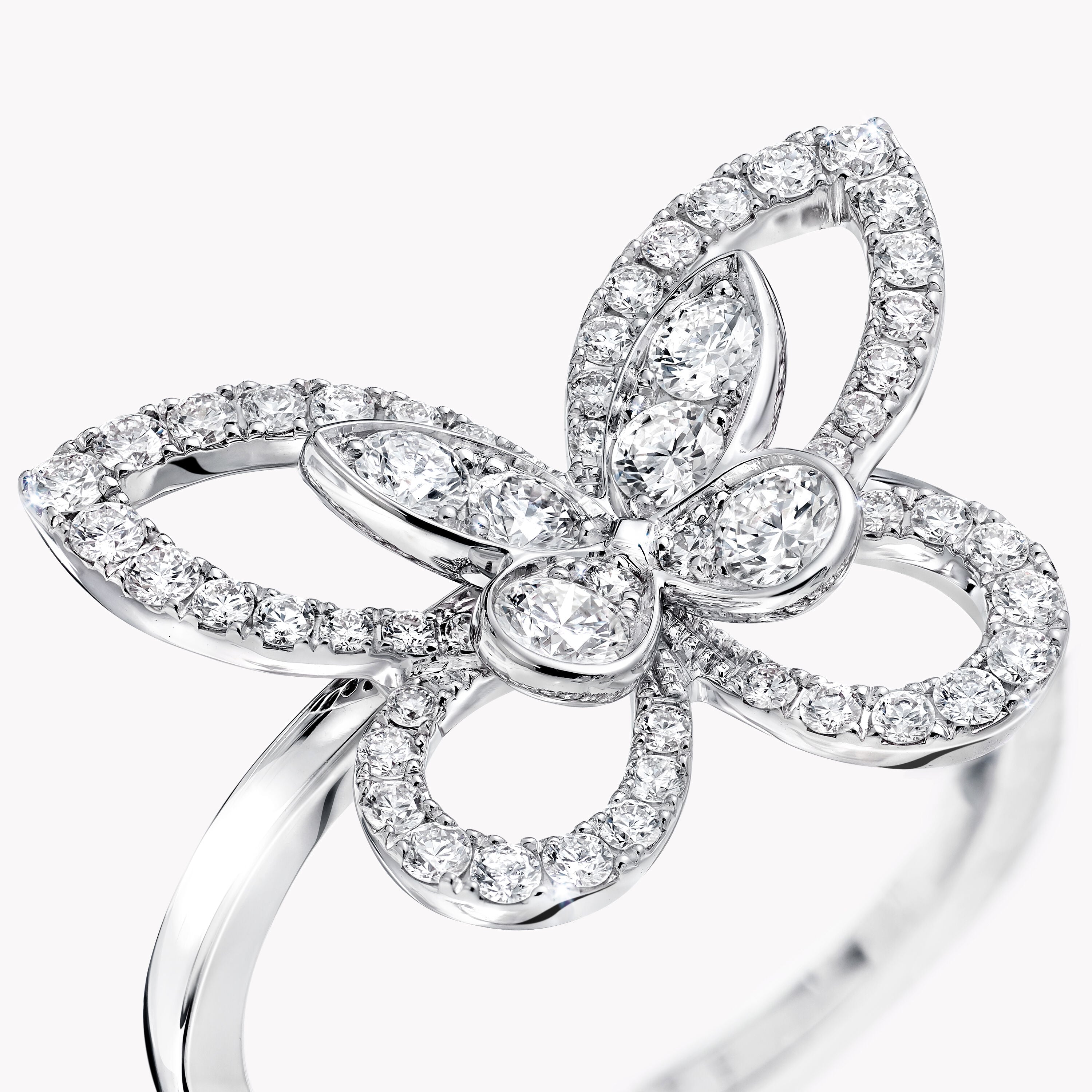 Carave Paris Butterfly Diamond Openwork Statement Ring