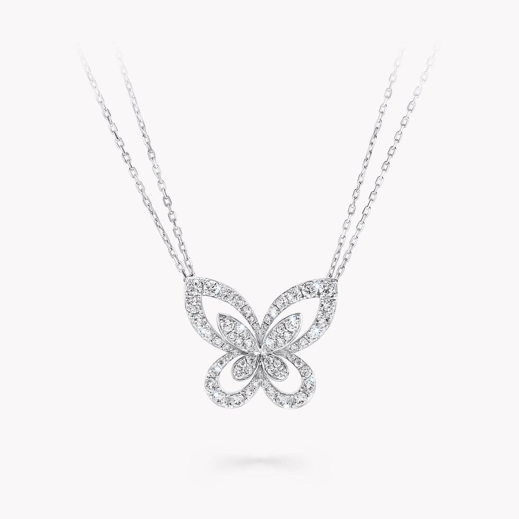 Carave Paris Butterfly Diamond Pendant Necklace