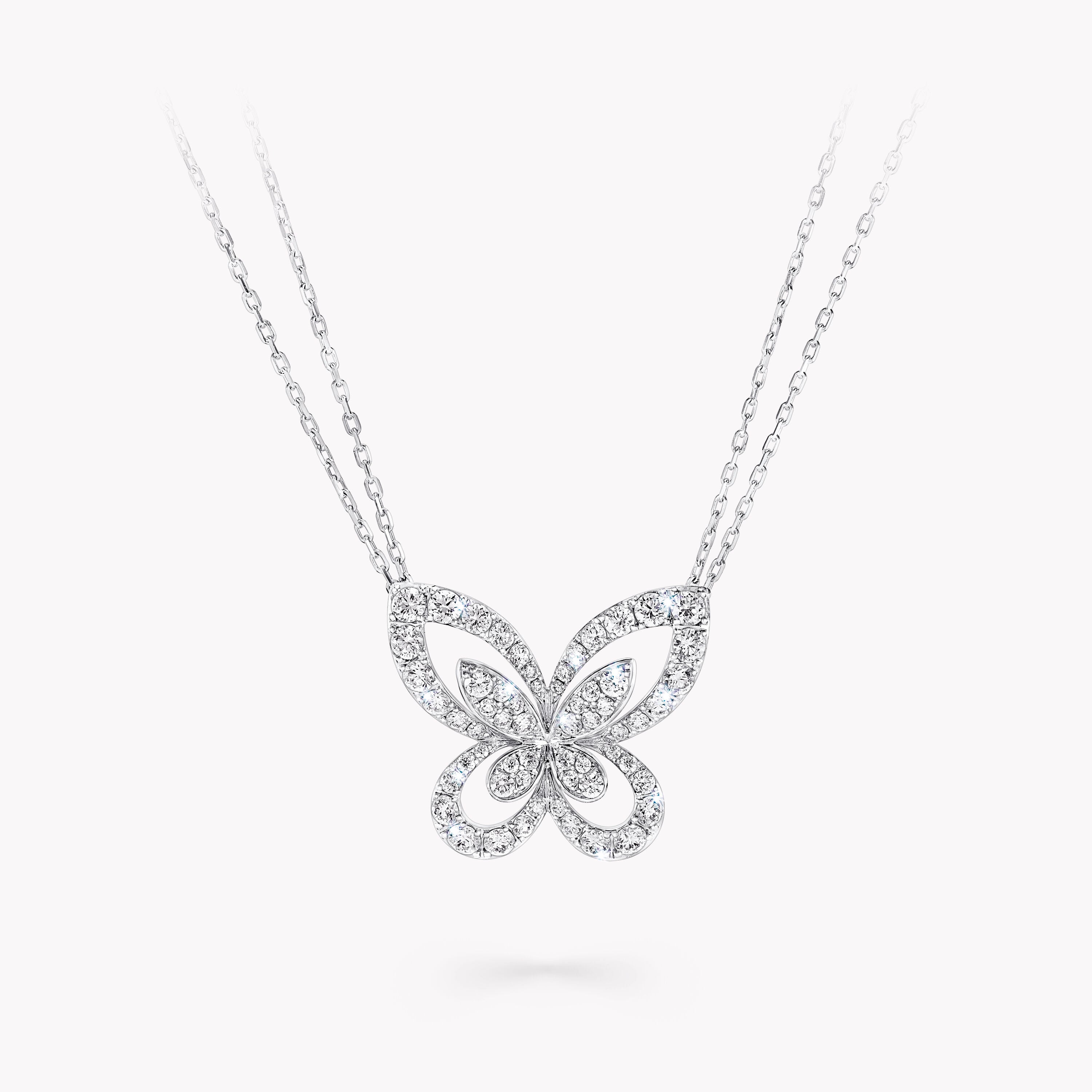 Carave Paris Butterfly Diamond Pendant Necklace