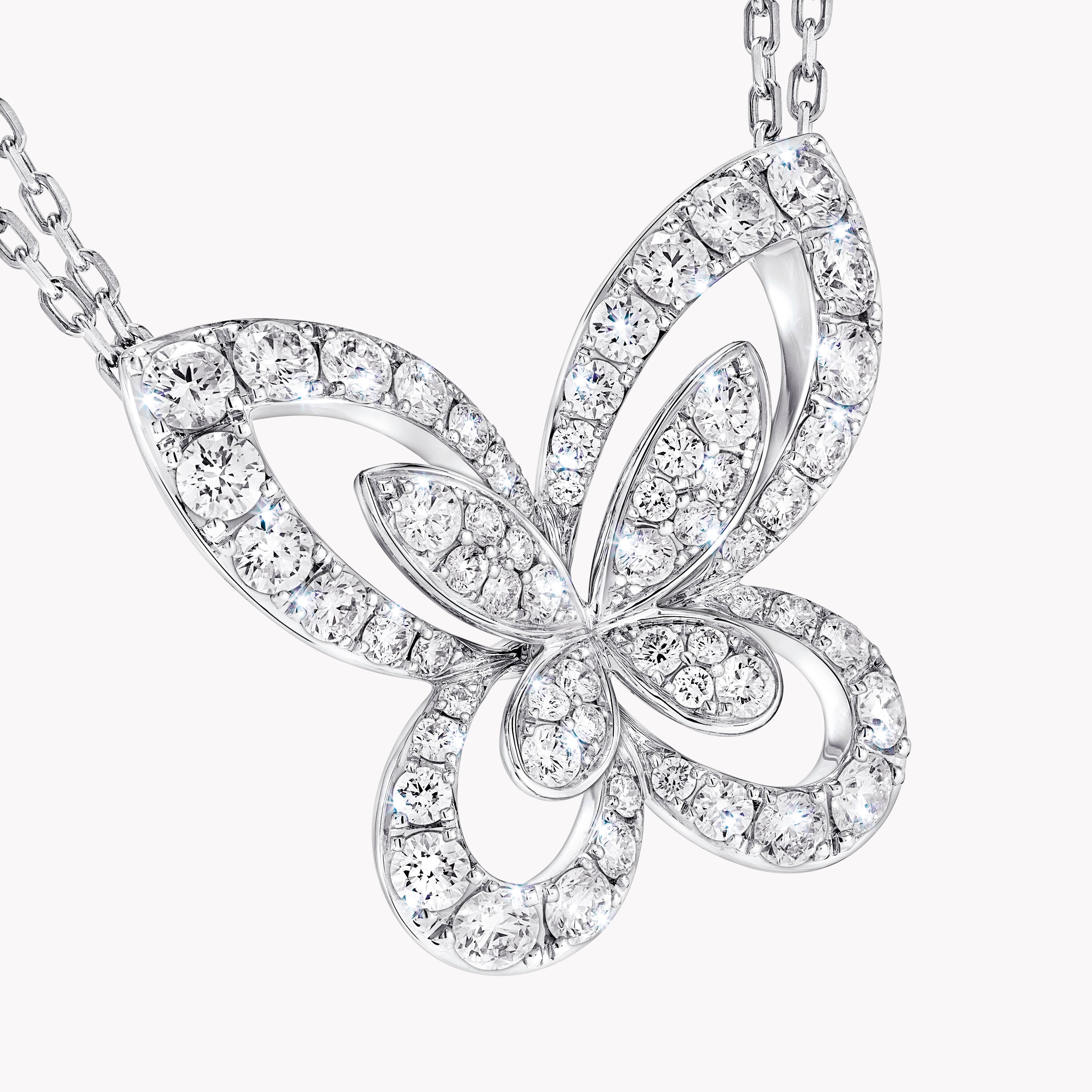 Carave Paris Butterfly Diamond Pendant Necklace