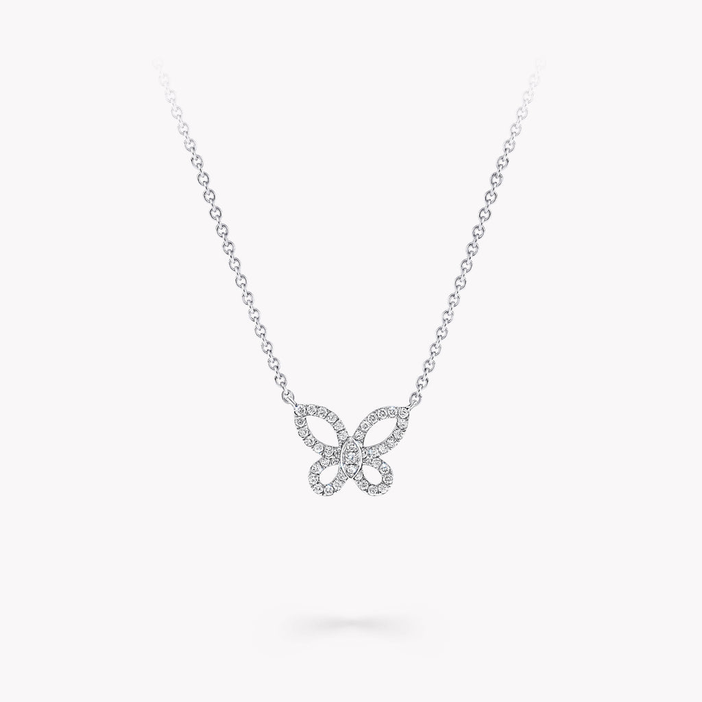 Carave Paris Butterfly Diamond Pendant Necklace