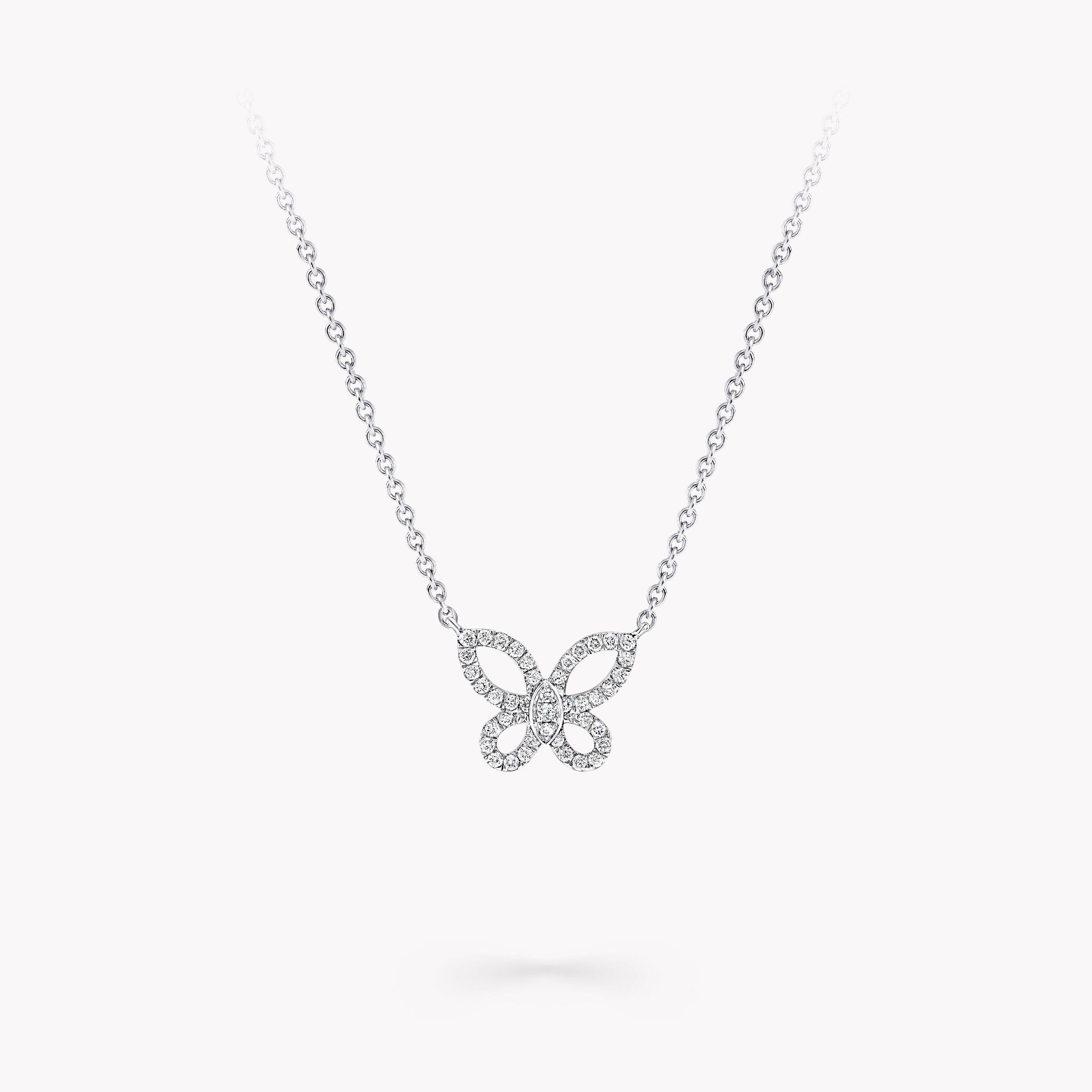 Carave Paris Butterfly Diamond Pendant Necklace