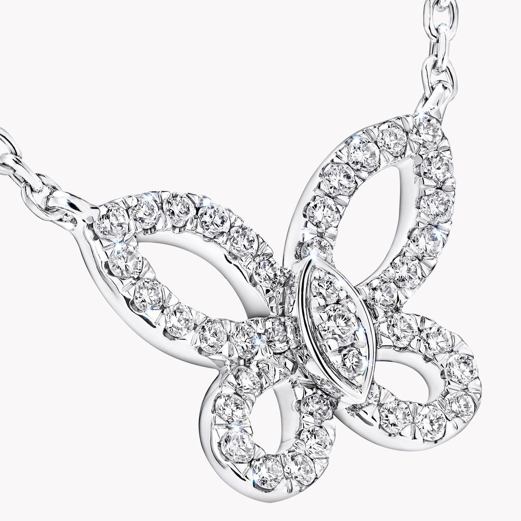 Carave Paris Butterfly Diamond Pendant Necklace