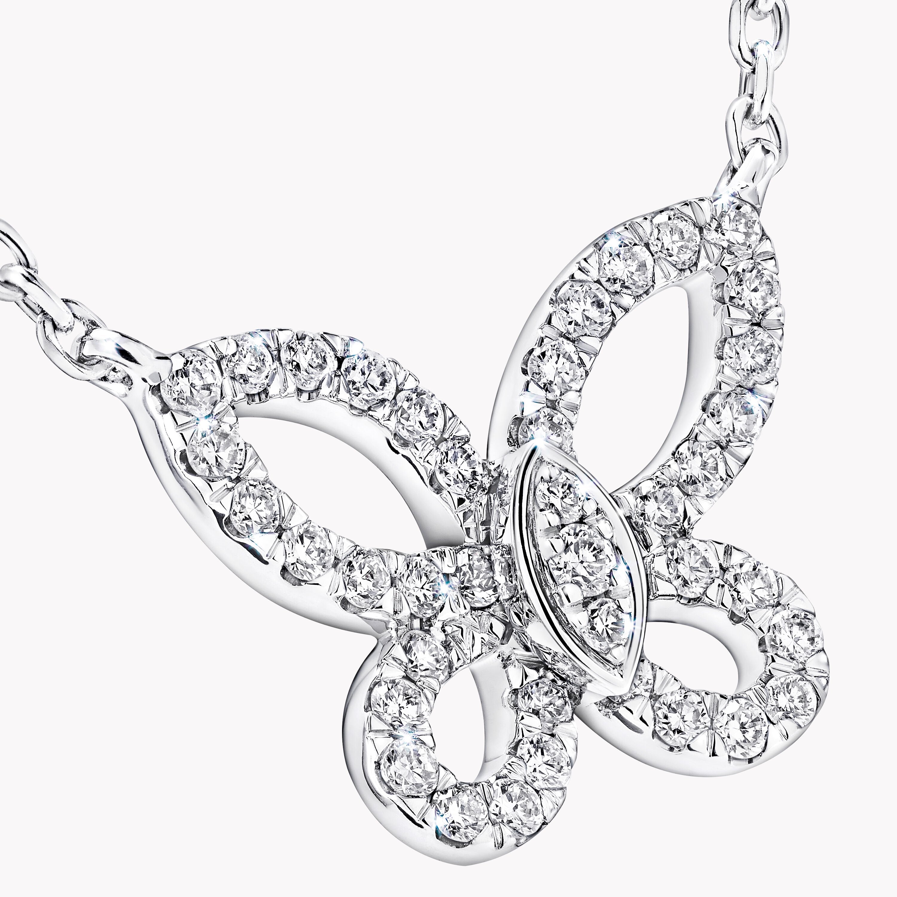 Carave Paris Butterfly Diamond Pendant Necklace