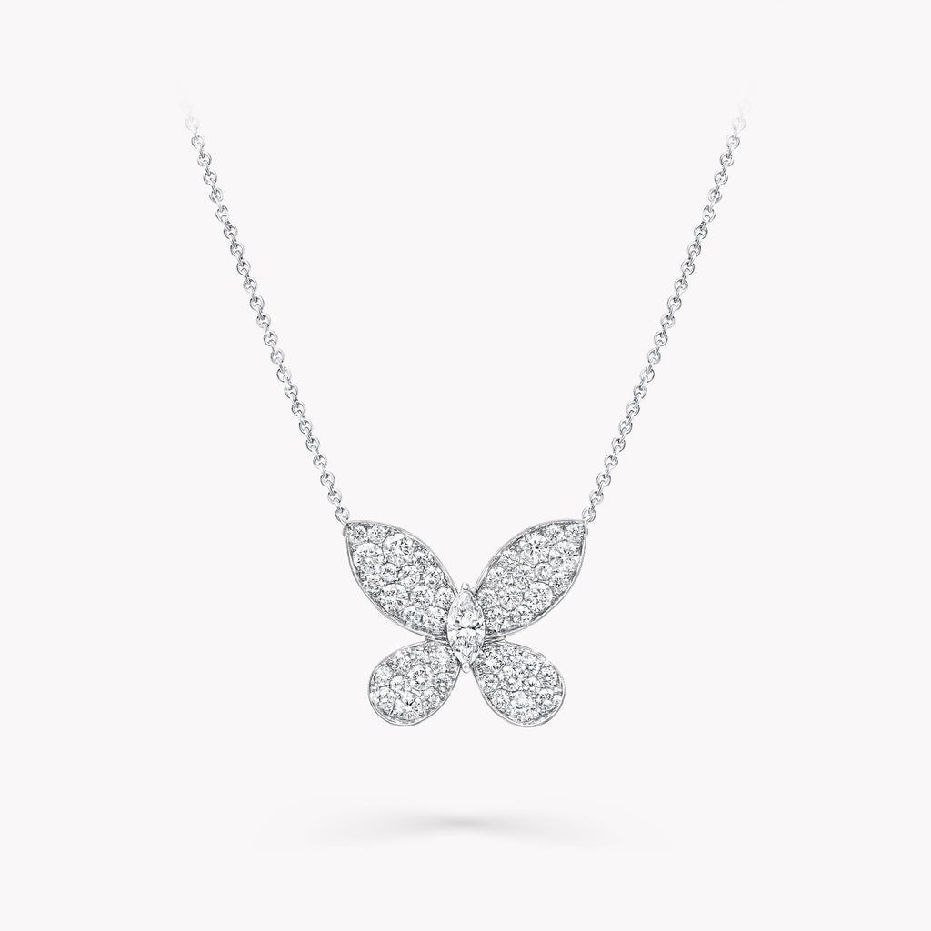 Carave Paris Butterfly Diamond Pendant Necklace