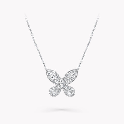 Carave Paris Butterfly Diamond Pendant Necklace
