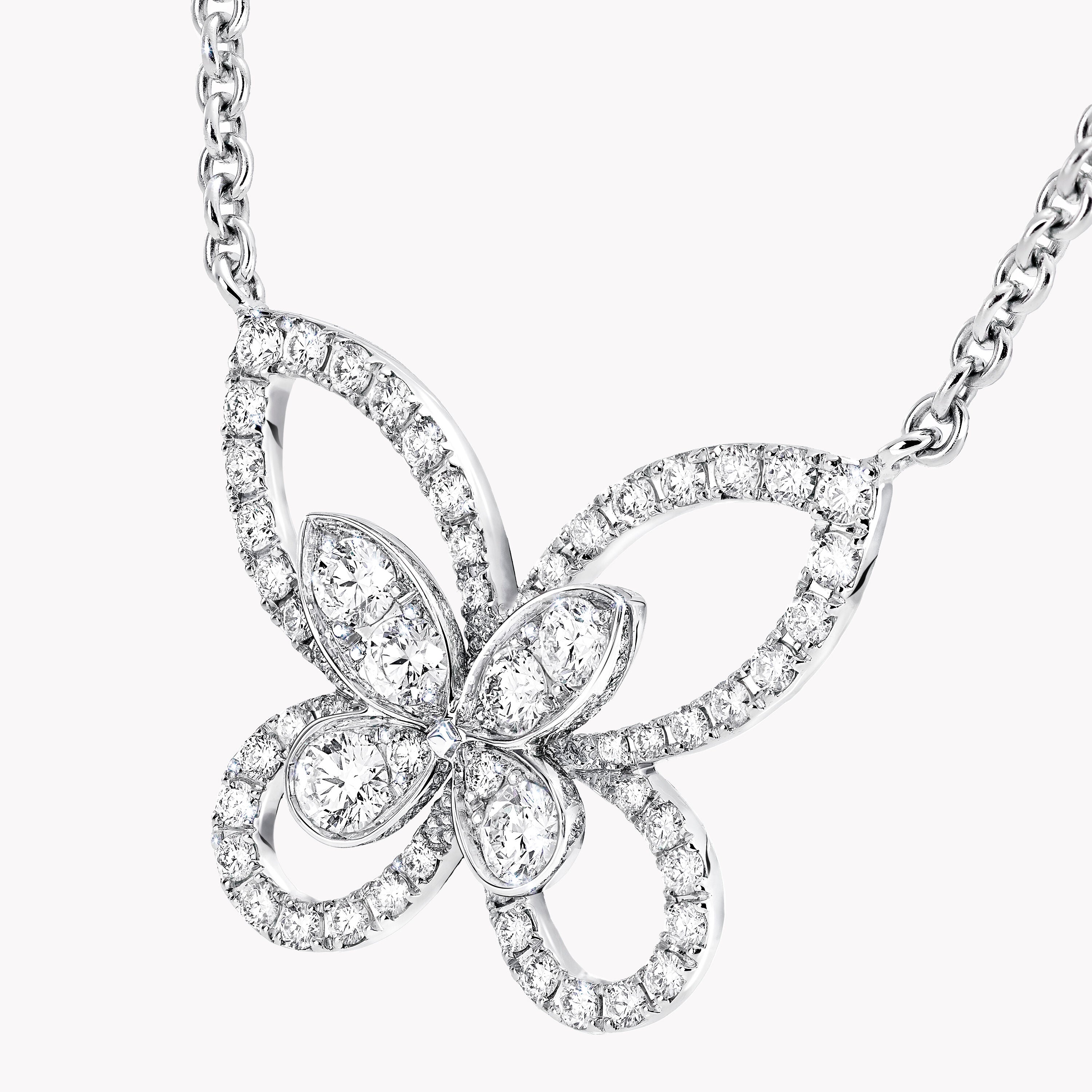 Carave Paris Butterfly Diamond Pendant Necklace