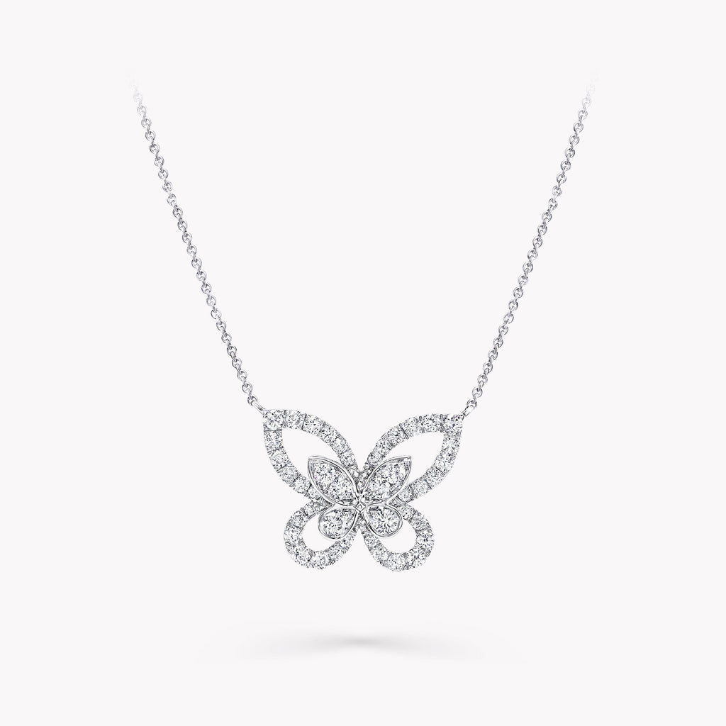 Carave Paris Butterfly Diamond Pendant Necklace
