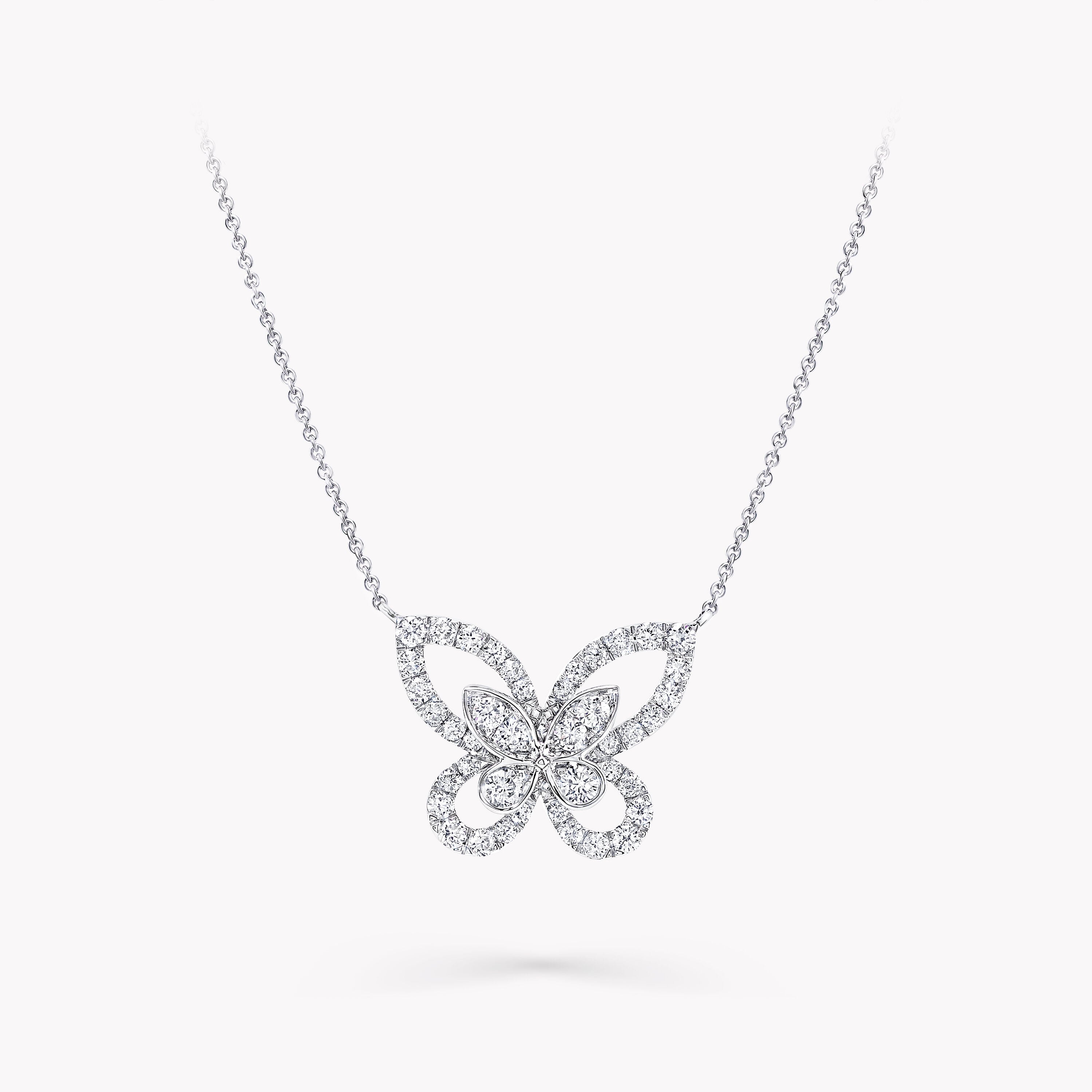 Carave Paris Butterfly Diamond Pendant Necklace