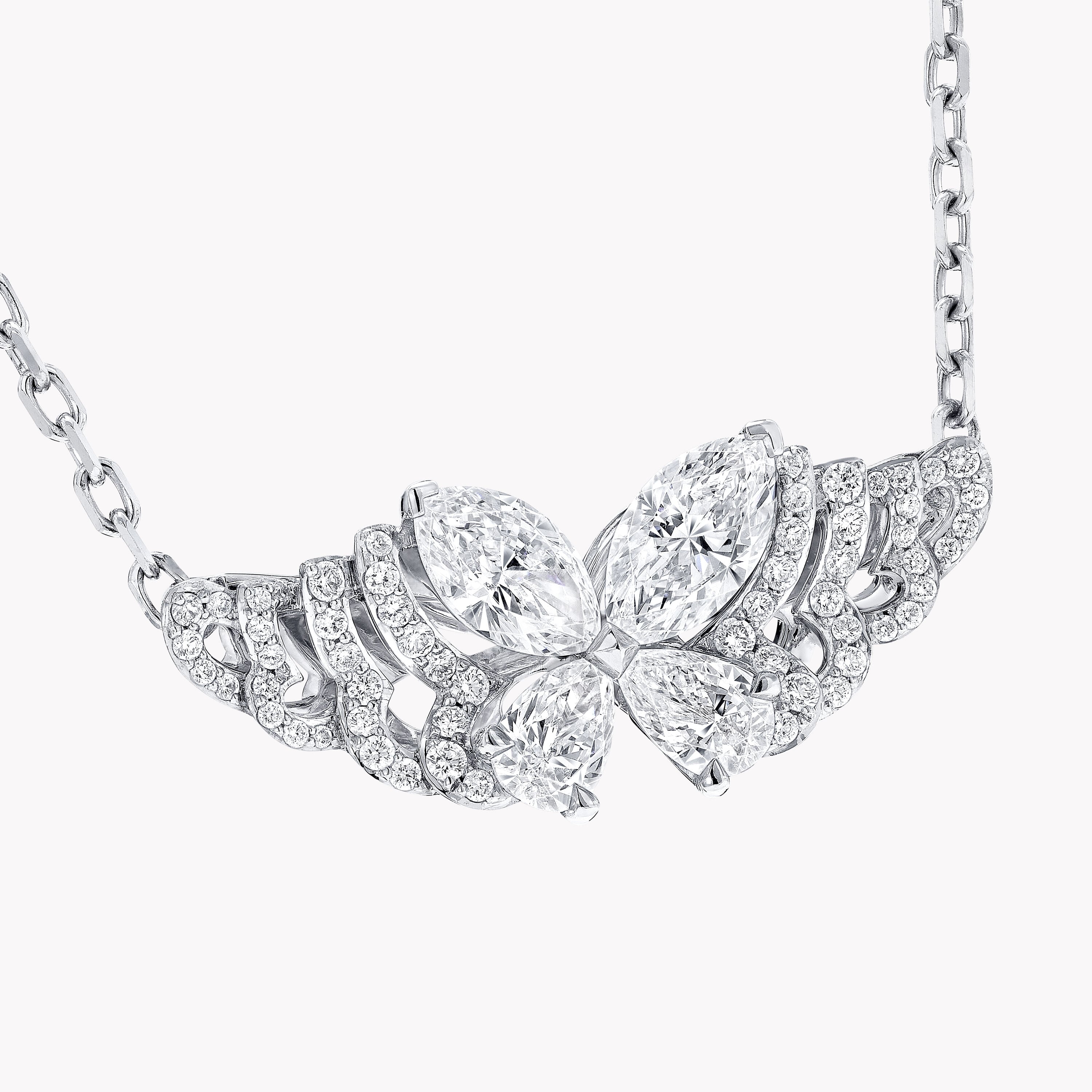 Carave Paris Butterfly Inspired Diamond Pendant Necklace
