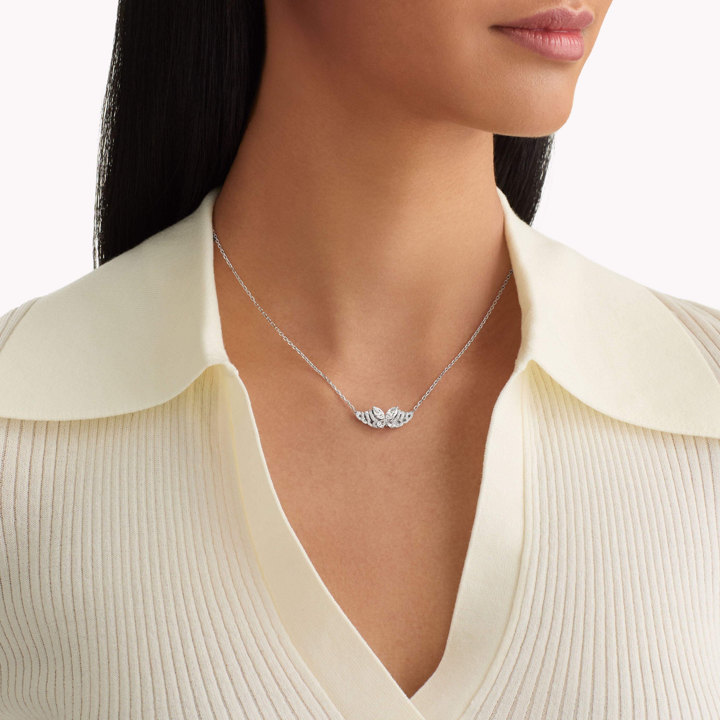 Carave Paris Butterfly Inspired Diamond Pendant Necklace