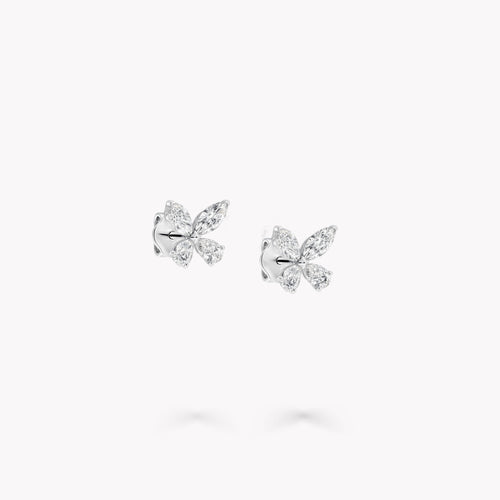 Carave Paris Butterfly Marquise Diamond Stud Earrings