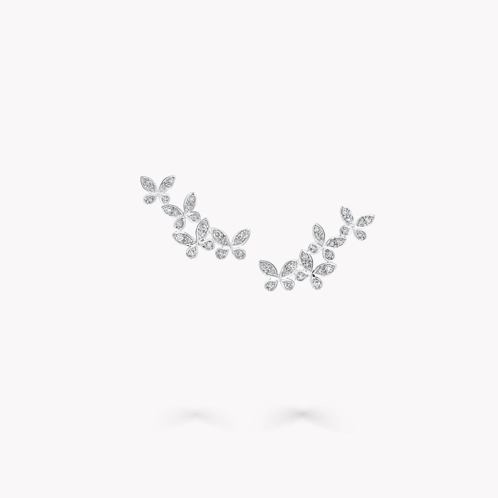 Carave Paris Butterfly Vine Diamond Ear Climber Earrings