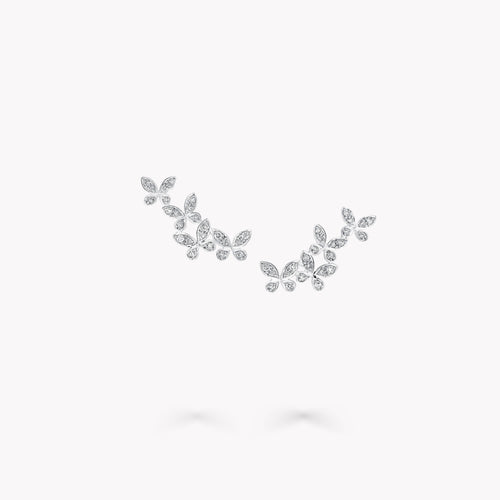 Carave Paris Butterfly Vine Diamond Ear Climber Earrings