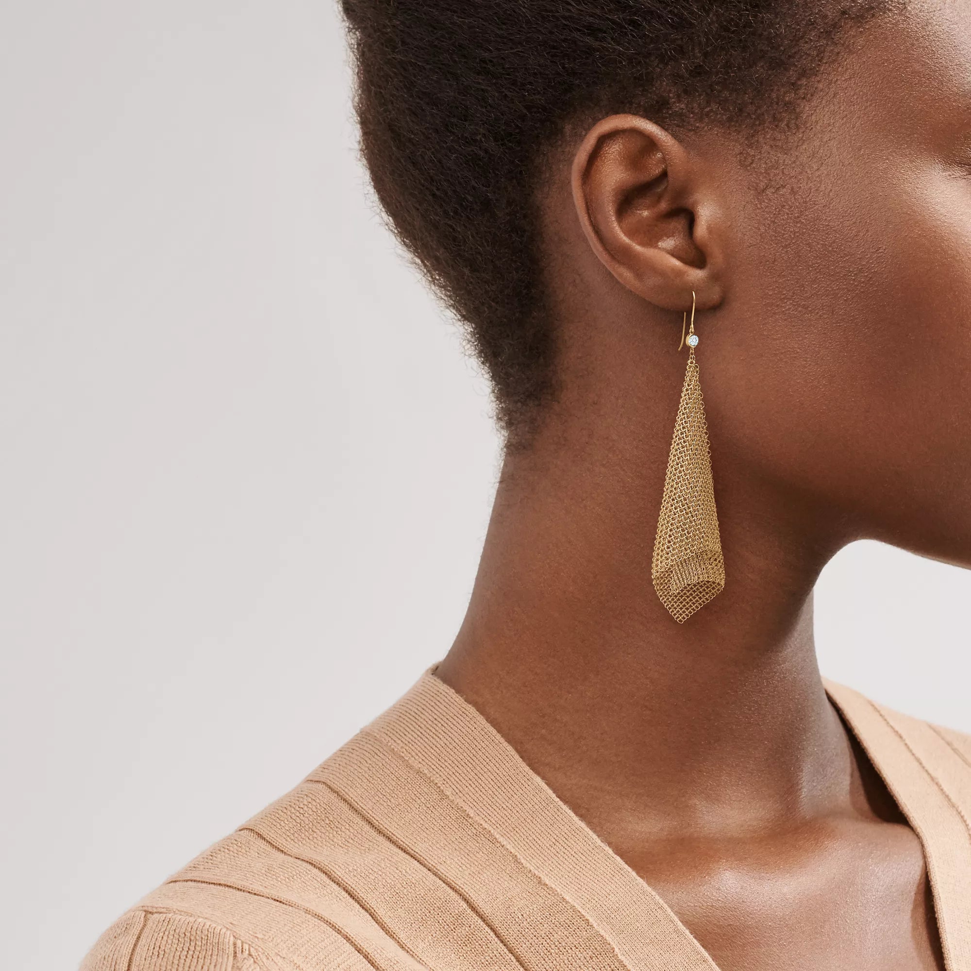 Carave Paris Cascade Chain Mesh Drop Earring