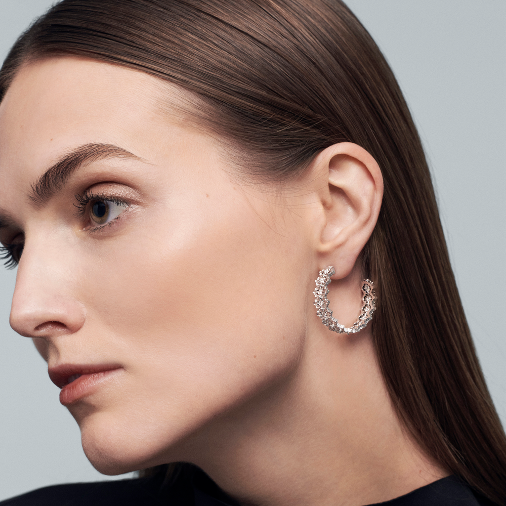Carave Paris Céleste Mosaic Diamond Hoop Earrings