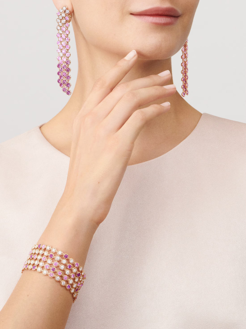 Carave Paris Celestial Radiance Multi-Row Gemstone Bracelet