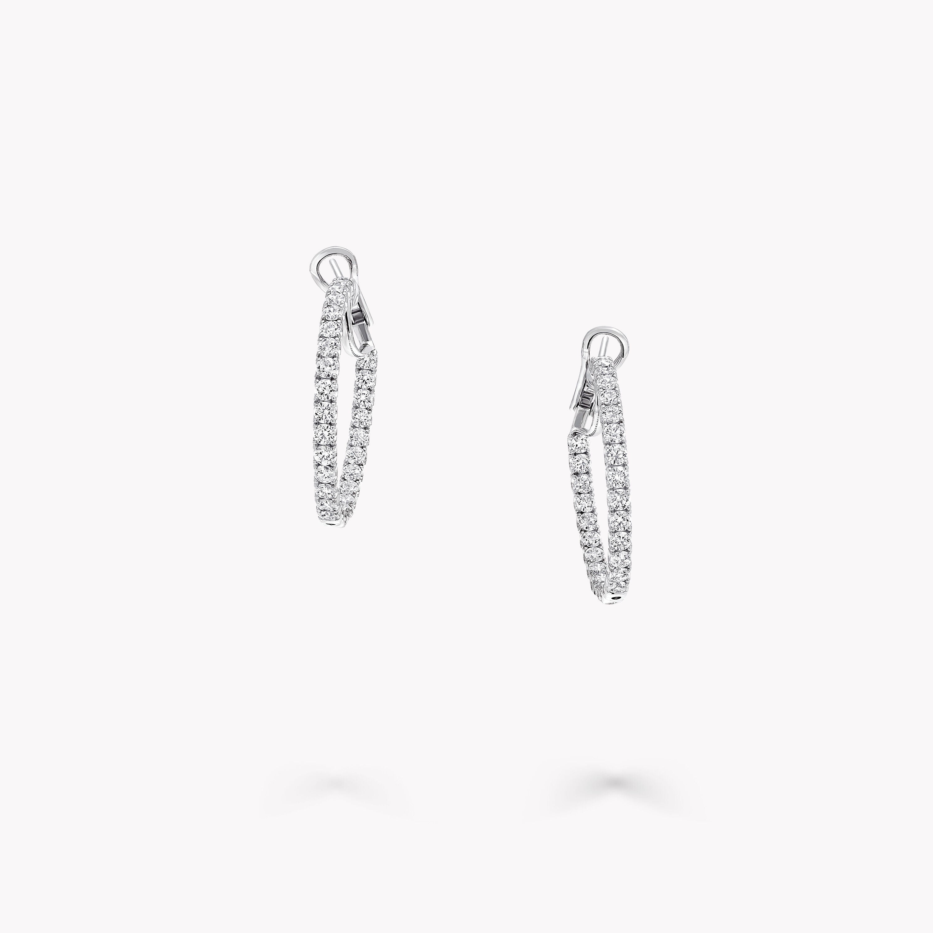 Carave Paris Classic Diamond Hoop Earrings