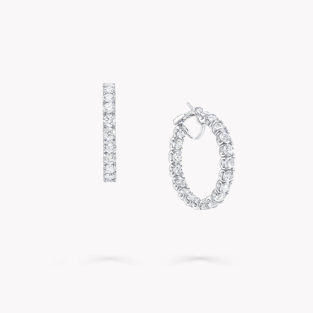Carave Paris Classic Diamond Hoop Earrings
