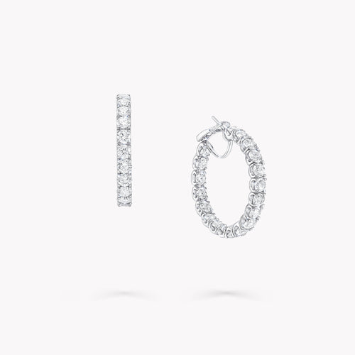 Carave Paris Classic Diamond Hoop Earrings