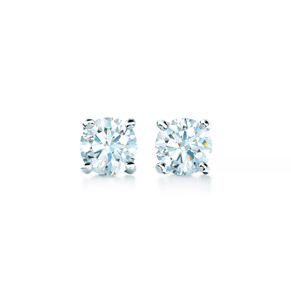 Carave Paris Classic Four Prong Round Solitaire Stud Earrings