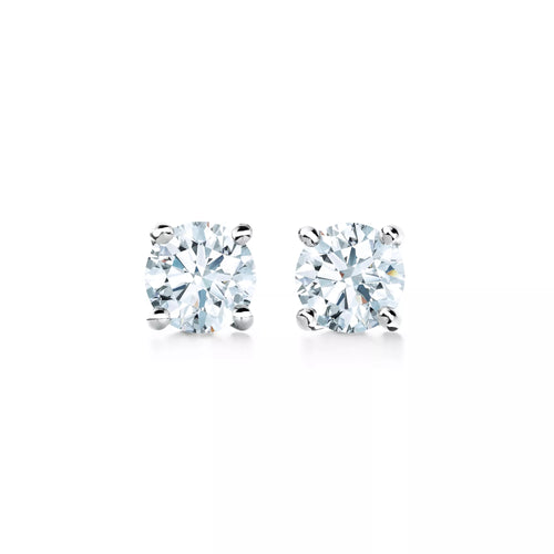 Carave Paris Classic Four Prong Round Solitaire Stud Earrings