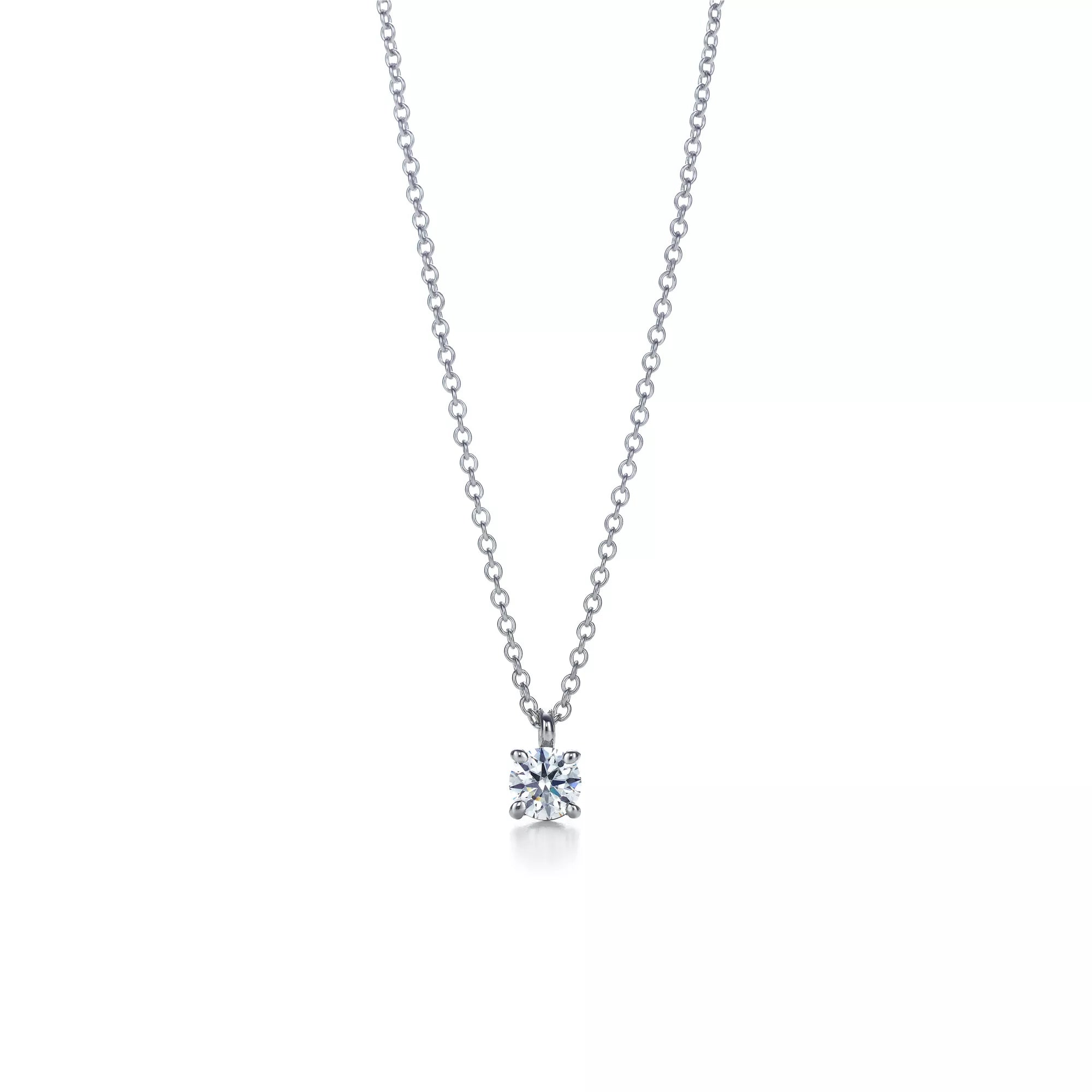 Carave Paris Classic Solitaire Diamond Pendant Necklace