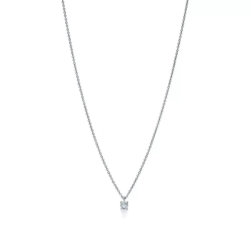 Carave Paris Classic Solitaire Diamond Pendant Necklace