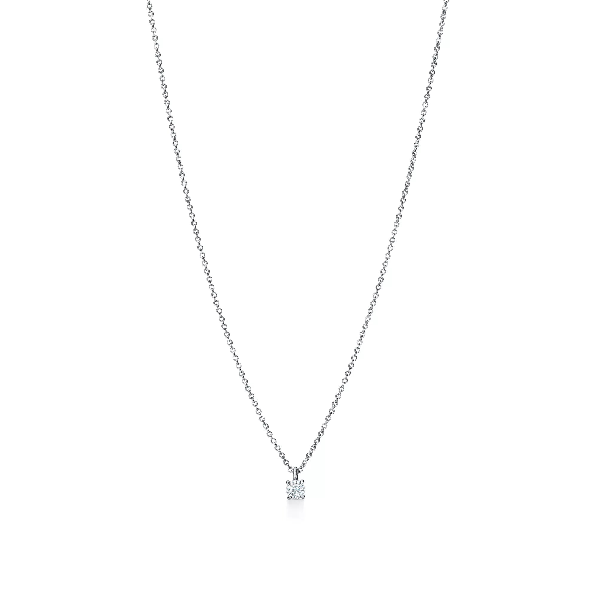 Carave Paris Classic Solitaire Diamond Pendant Necklace