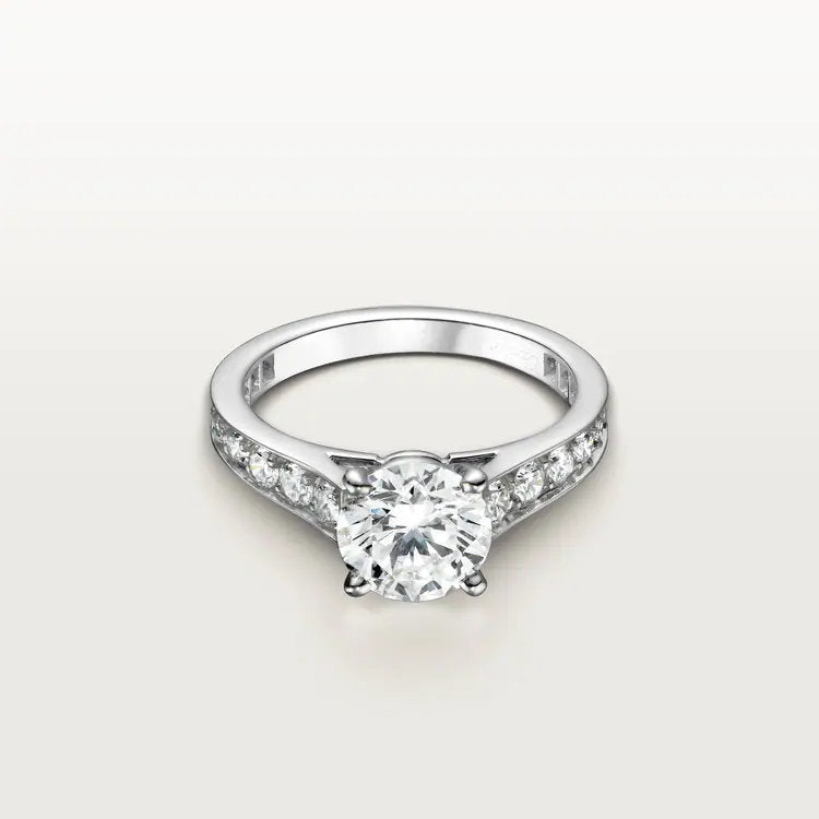 Carave Paris Closeup Pavé Round Solitaire Ring