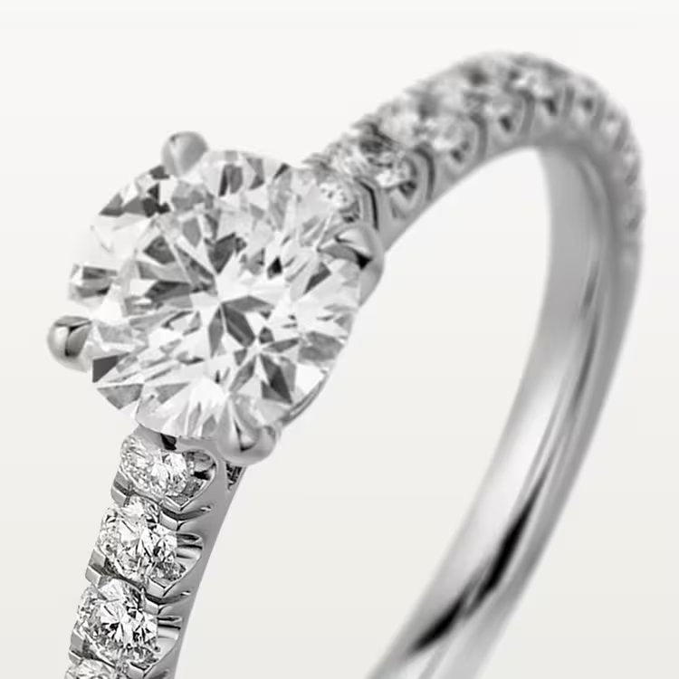 Carave Paris Closeup Pavé Round Solitaire Ring