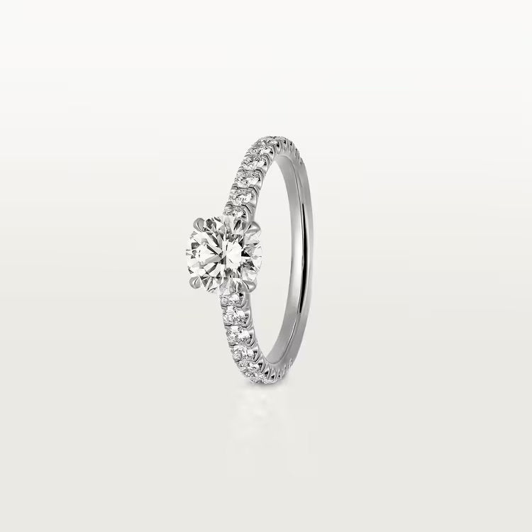 Carave Paris Closeup Pavé Round Solitaire Ring