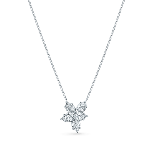 Carave Paris Cluster Diamond Pendant Necklace