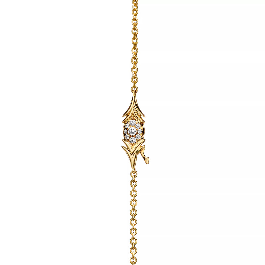 Carave Paris Cockatoo Pendant Necklace with Golden Gemstone Detail