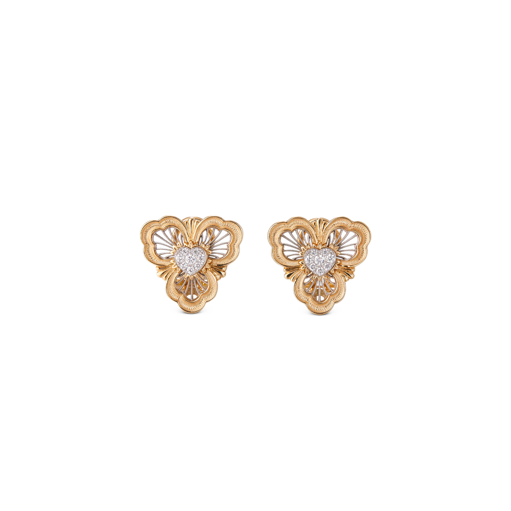 Carave Paris Cœur de Lumière Diamond Heart Stud Earrings