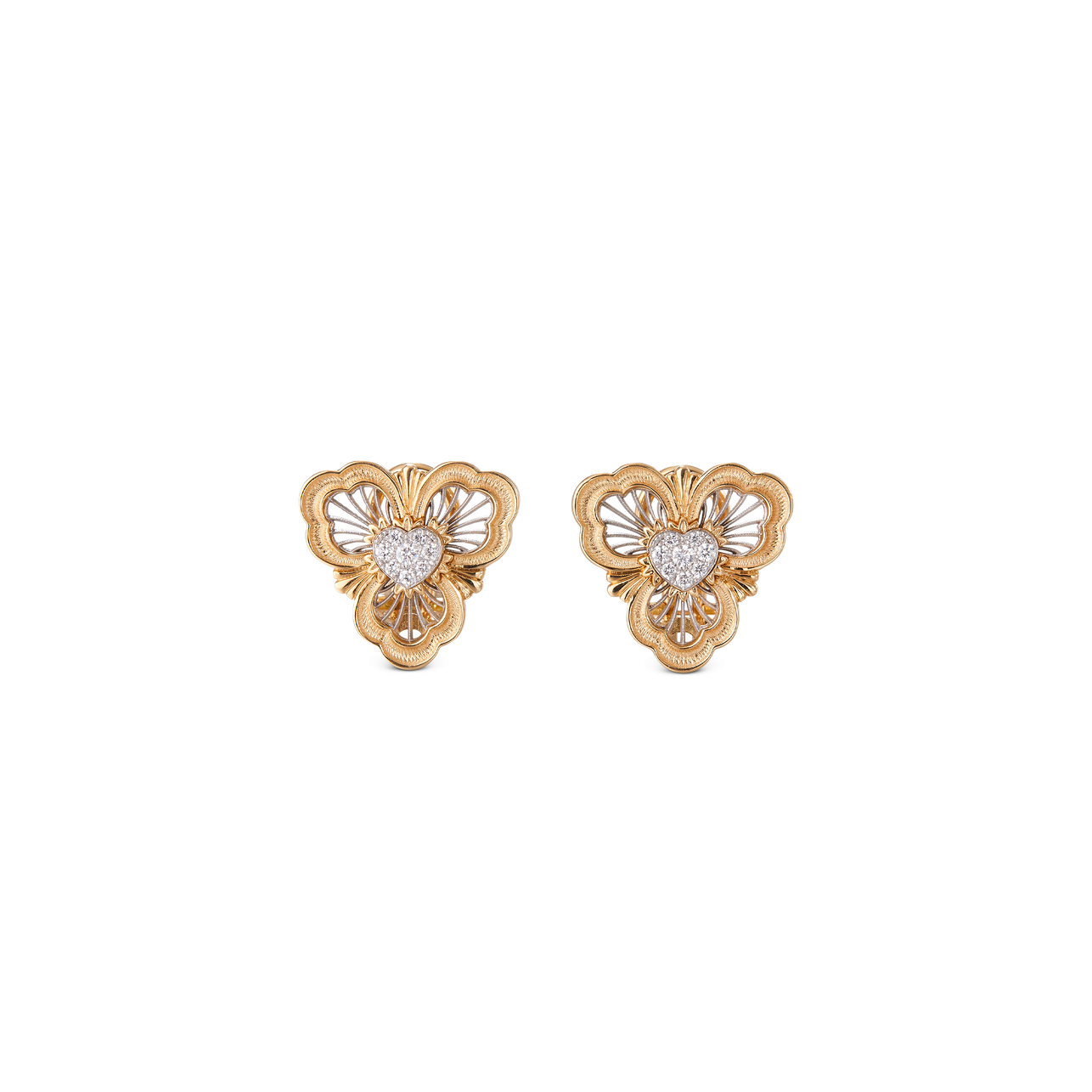 Carave Paris Cœur de Lumière Diamond Heart Stud Earrings
