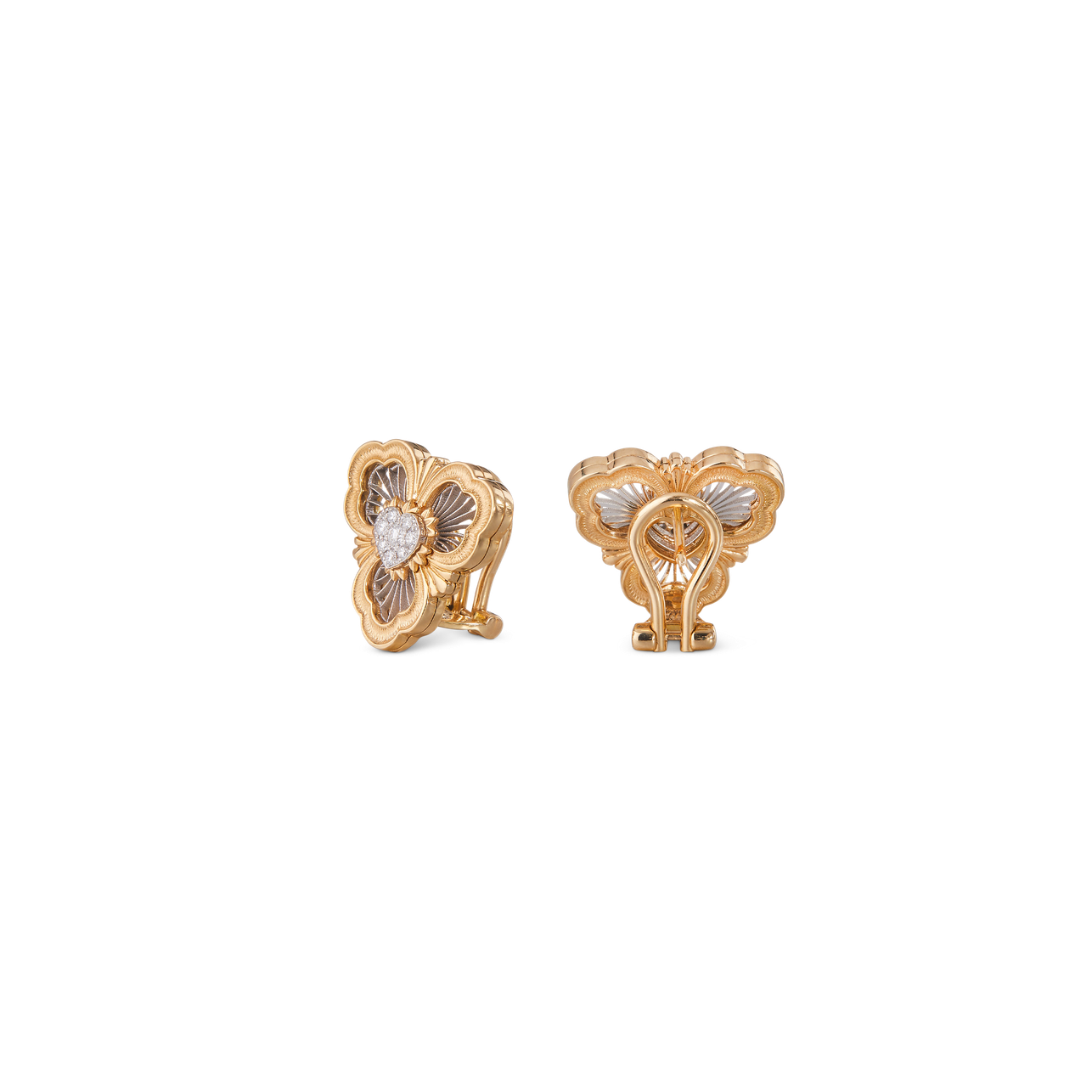 Carave Paris Cœur de Lumière Diamond Heart Stud Earrings