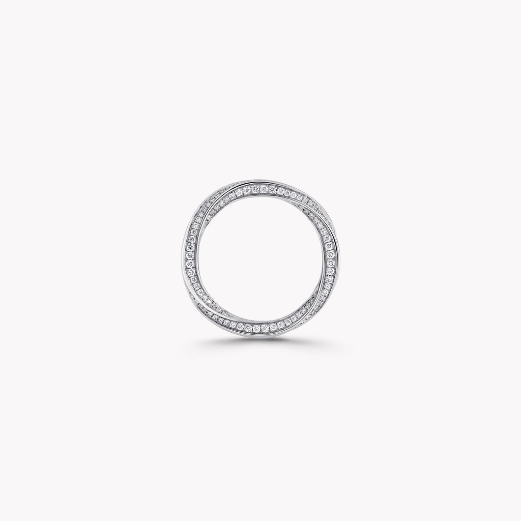Carave Paris Cross-Over Pavé Diamond Eternity Band Ring