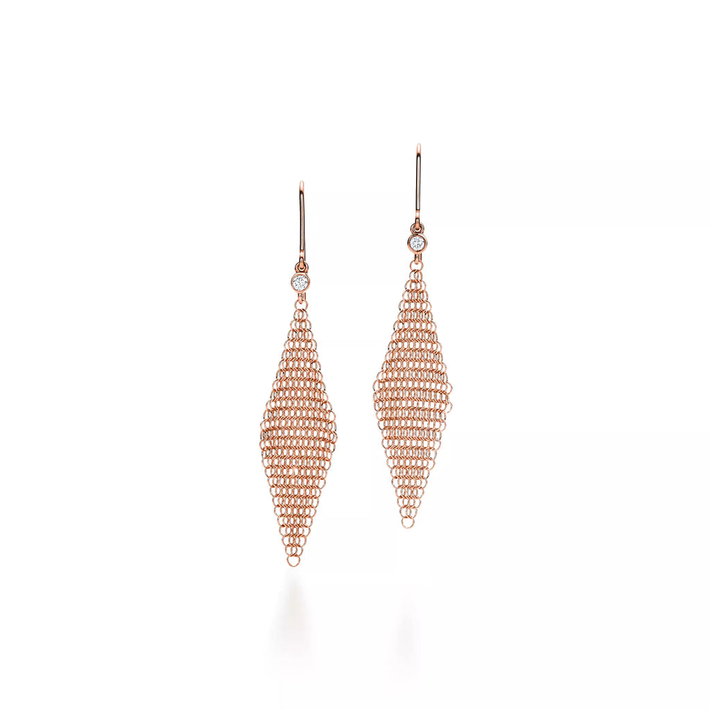 Carave Paris Crystal Mesh Chain Drop Earrings